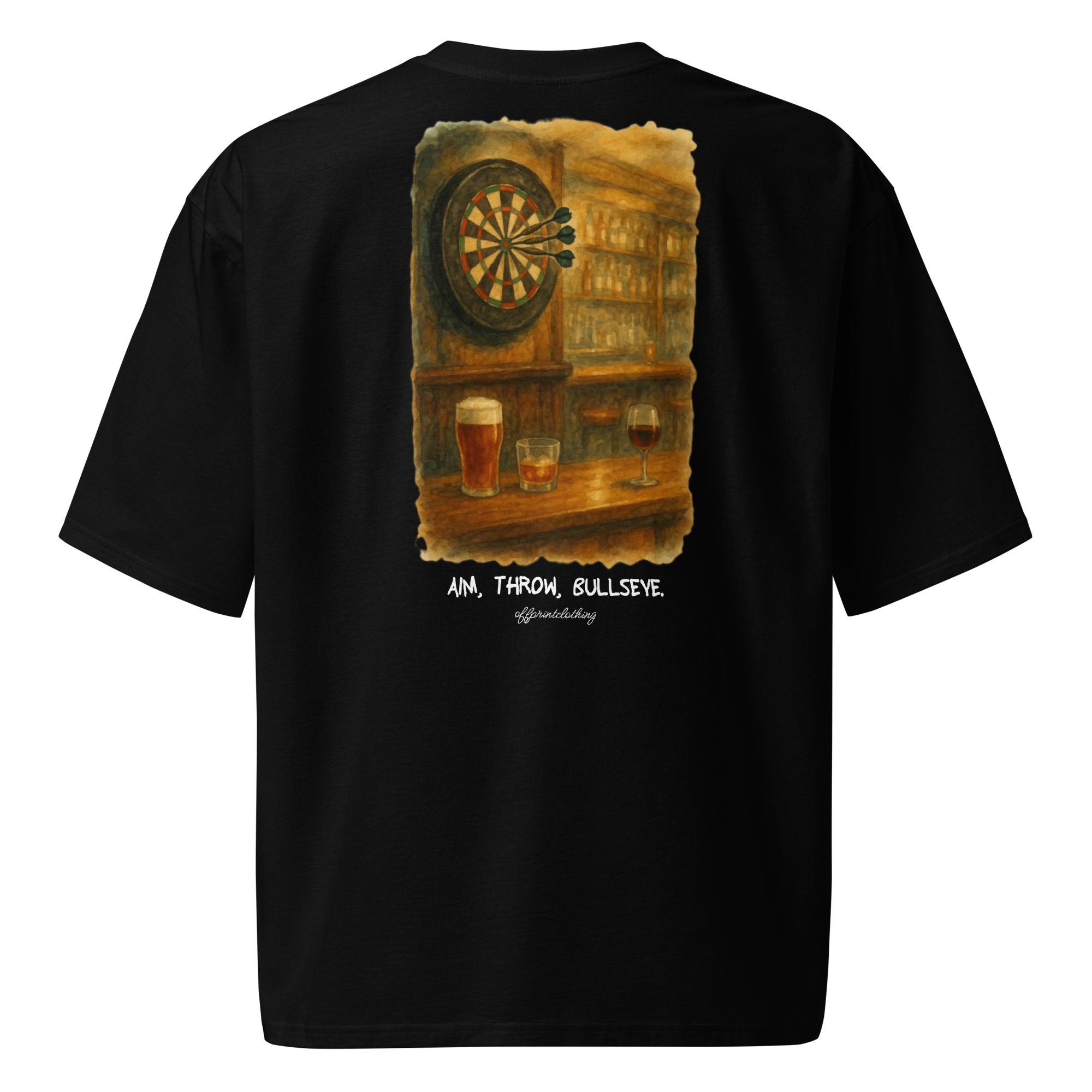 darts oversized graphic tee