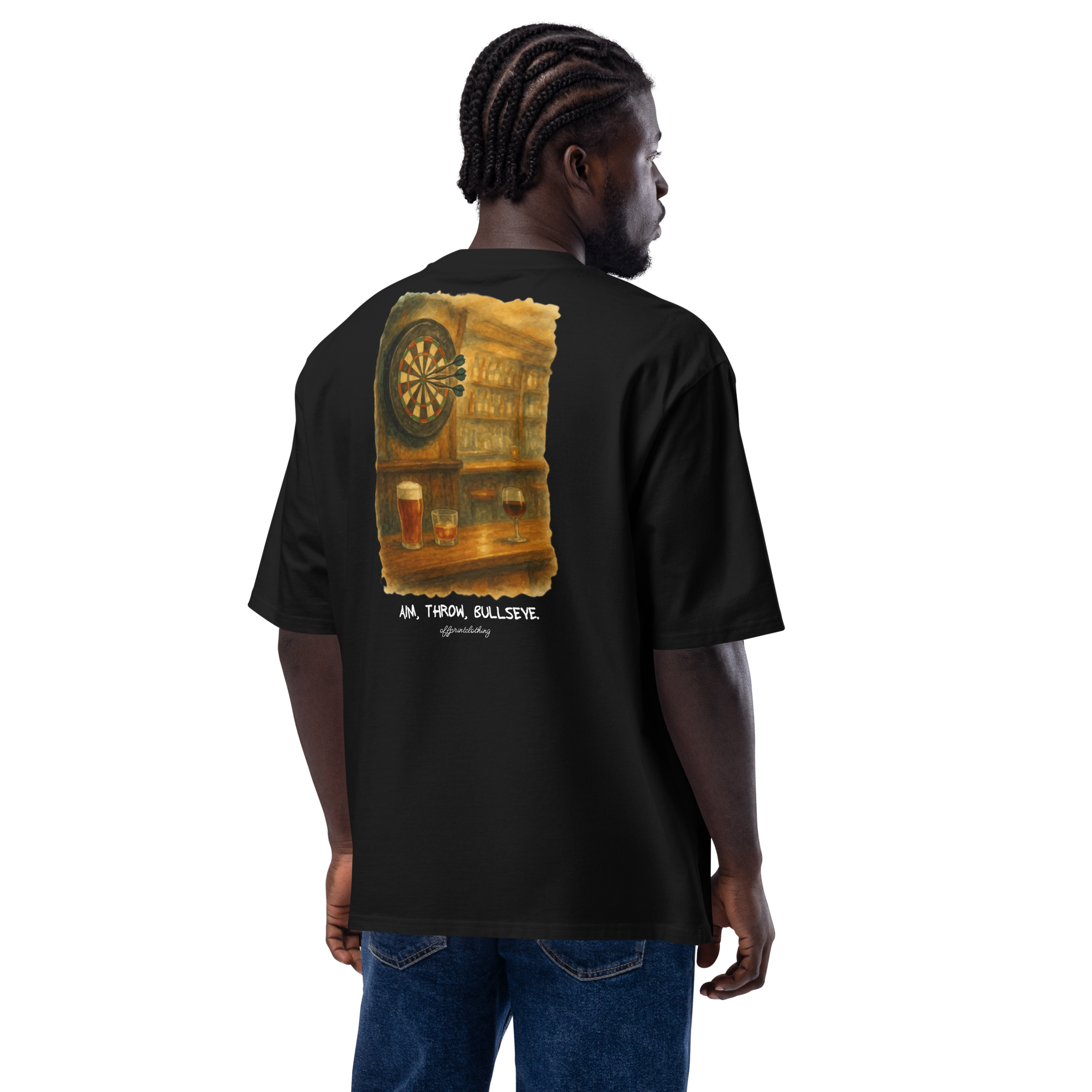 darts oversized graphic tee